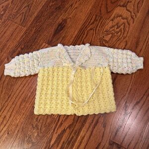 Handmade Crochet Baby Sweater - Never worn
